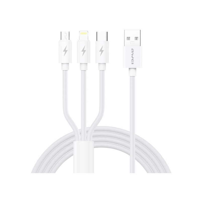 Καλώδιο φόρτισης & data 3in1 - Fast Charge - CL-972 - 1.2m - AWEI - 888155 - Black