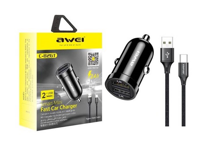 Φορτιστής αναπτήρα αυτοκινήτου - Quick Charger - C-826 - AWEI - 010962 - Image 2