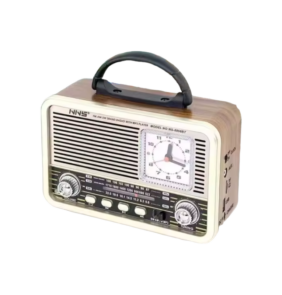 Επαναφορτιζόμενο ραδιόφωνο Retro με ρολόι - NS8898BT - 888988 - Silver