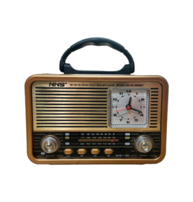 Επαναφορτιζόμενο ραδιόφωνο Retro με ρολόι - NS8898BT - 888988 - Gold