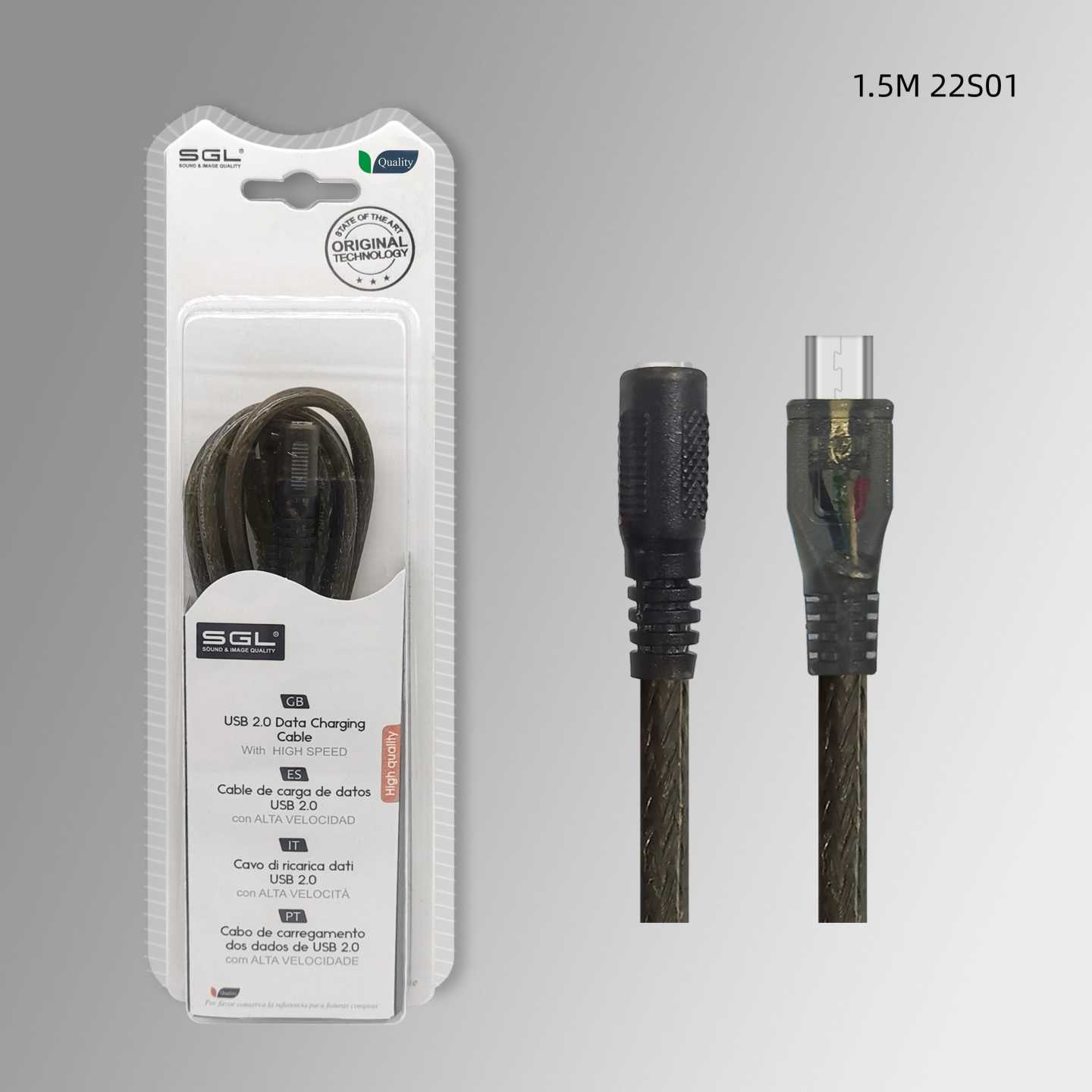 Αντάπτορας καλώδιο - 22S01 - Micro USB/Jack 3.5mm female - 1.5m - 097930 - Image 2