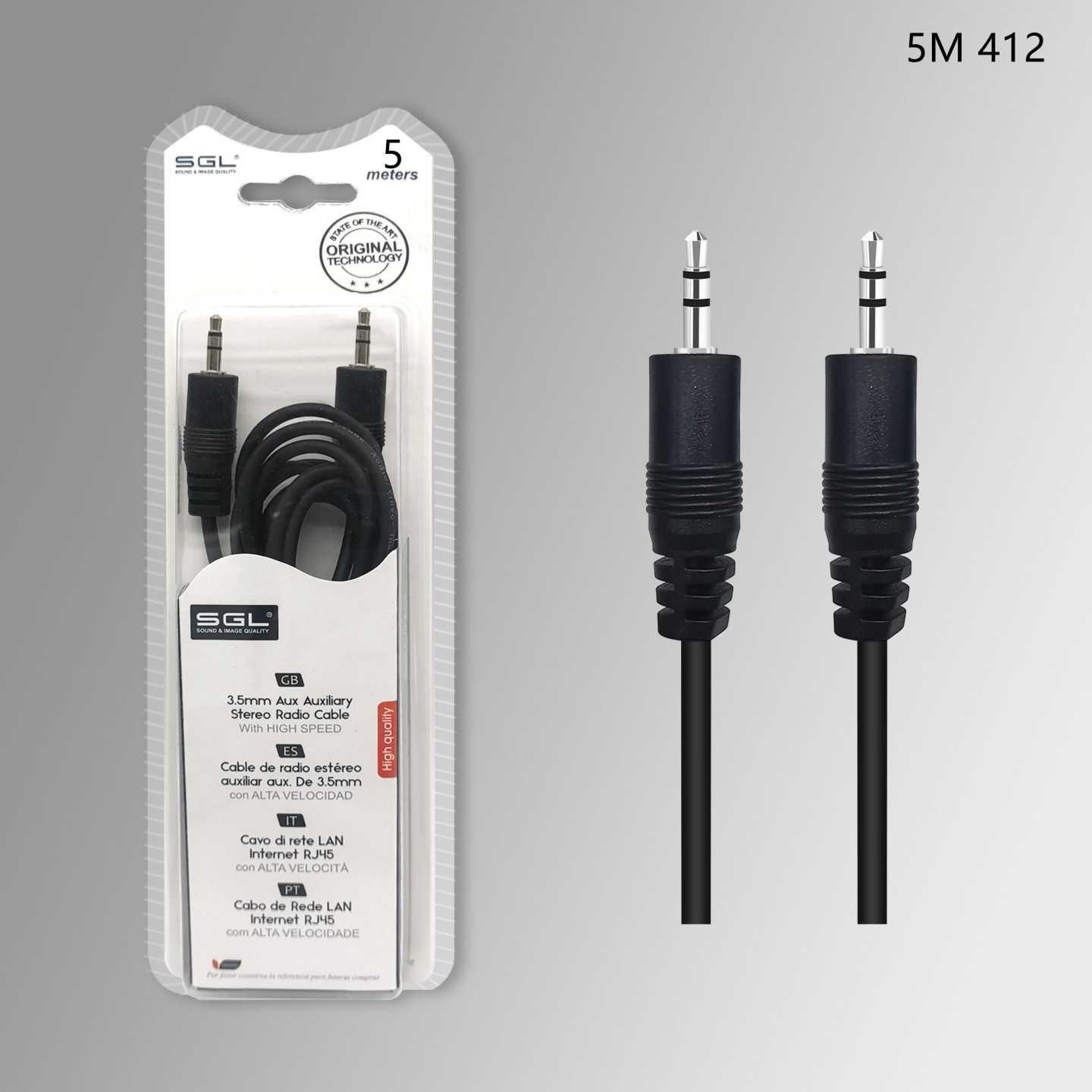 Καλώδιο ήχου Jack 3.5mm - 412 - Male/Male - 5m - 097329 - Image 2