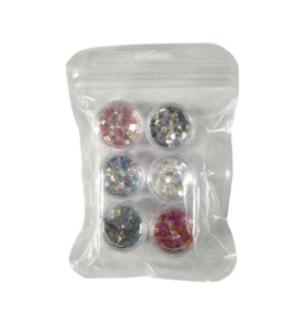Σετ Glitter νυχιών Nail Art - ND129 - 6pcs - 910556