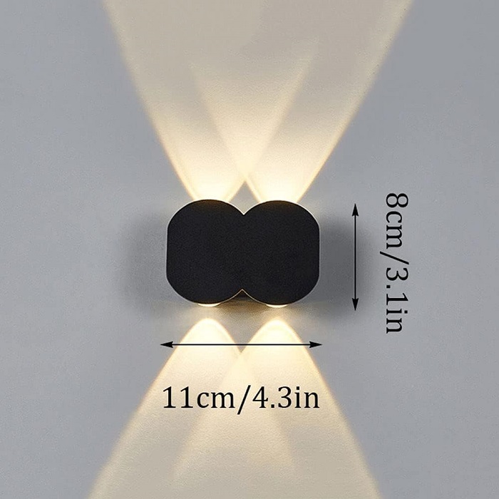 Επιτοίχιο φωτιστικό LED - Απλίκα - Warm White - 1002-4 - 941020 - Image 2