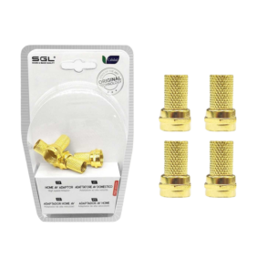 Βύσμα κεραίας TV Coaxial τύπου F - 4pcs - 1823A-4 - Gold - 098708