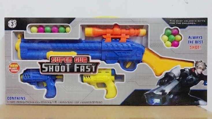Παιδικό όπλο στόχου με φιγούρες ζώων - Soft Gun - 6000-1 - 308310 - Image 2