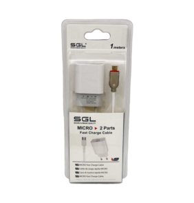 Αντάπτορας φόρτισης με καλώδιο και 2 θύρες USB - Micro USB - Quick Charge - FA13-S2 - 1m - 099477