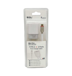 Αντάπτορας φόρτισης με καλώδιο και 2 θύρες USB - TypeC - Quick Charge - FA1-S2 - 1m - 099484