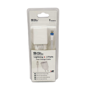 Αντάπτορας φόρτισης με καλώδιο και 2 θύρες USB - Lightning - Quick Charge - B5-F2 - 1m - 099521