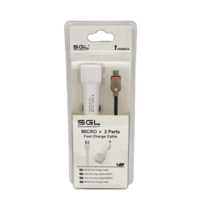Φορτιστής αναπτήρα αυτοκινήτου με 2 θύρες USB - Lightning - FA5-V2 - 1m - 099613