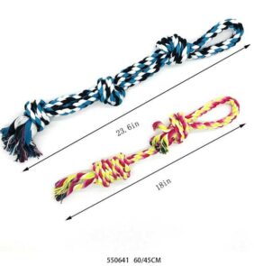 Παιχνίδι σκύλου σχοινί με κόμπους - 60cm - 550641