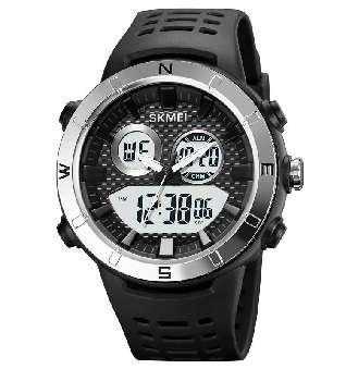 Ψηφιακό/αναλογικό ρολόι χειρός – Skmei - 2014 - Silver/White - Image 2