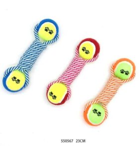 Παιχνίδι σκύλου σχοινί με μπάλες - 23cm - 12pcs - 550567