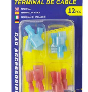Σετ ακροδέκτες καλωδίων συρταρωτοί - T-tap - Male & Female - 12pcs - 142900