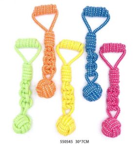 Παιχνίδι σκύλου σχοινί με μπάλα - 30cm - 12pcs - 550545