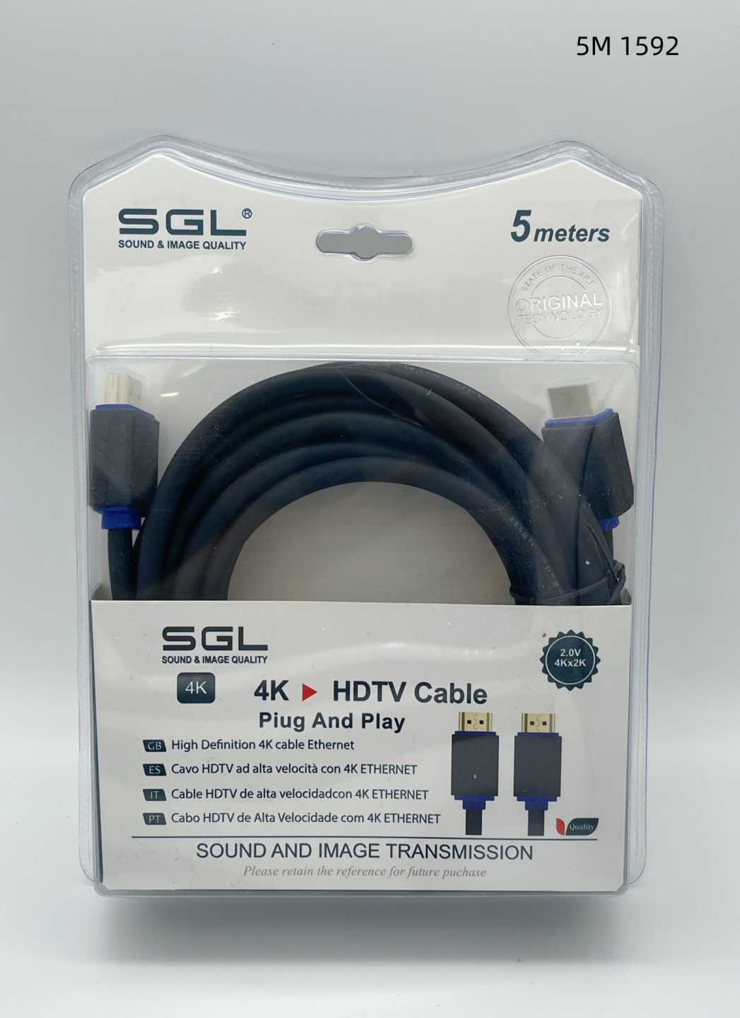 Καλώδιο HDMI - 1592 - Male/Male - 5m - 094724 - Image 2