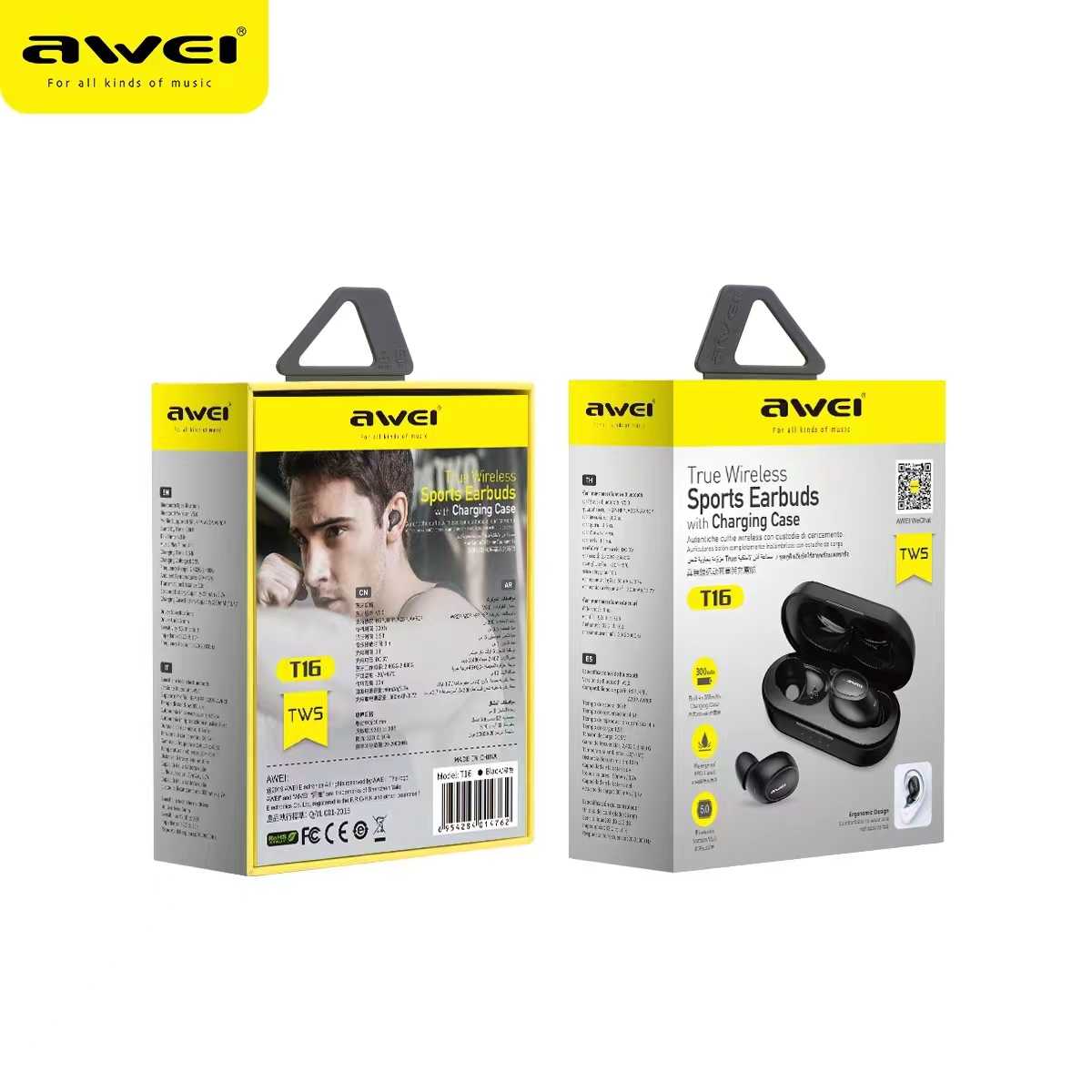Ασύρματα ακουστικά Bluetooth με θήκη φόρτισης - T16 - Awei - 888902 - Image 2