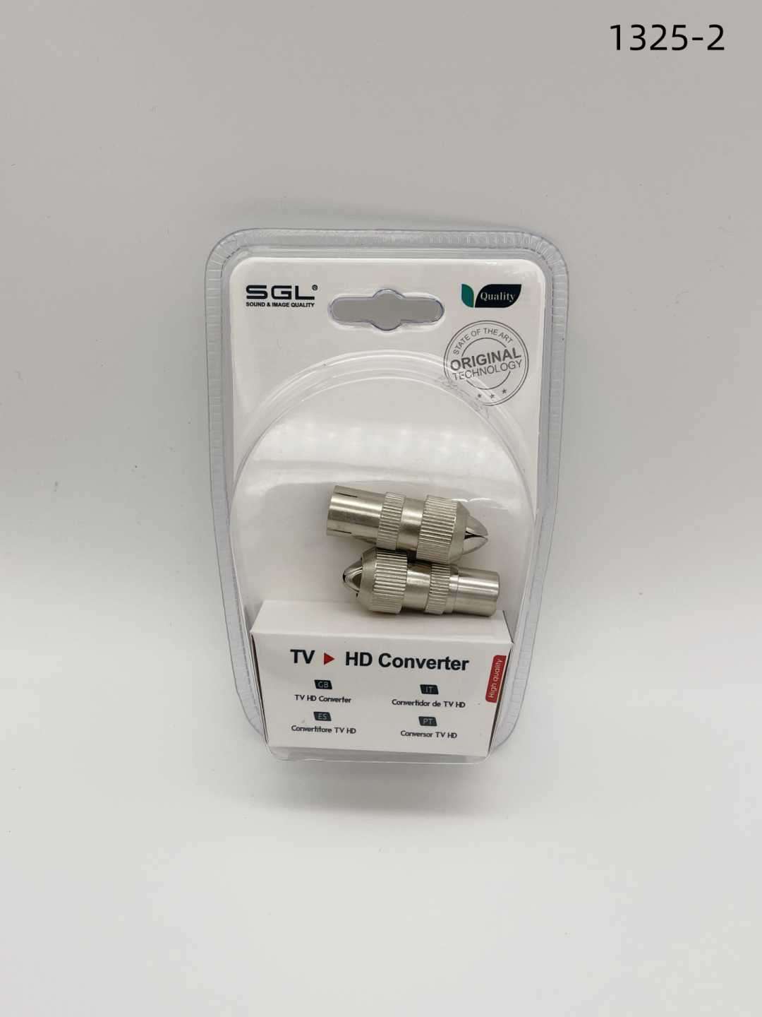 Βύσμα κεραίας TV RF Coaxial - 2pcs - 1male/1female - 1325-2 - 098739 - Image 2