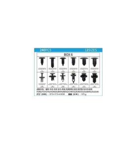 Σετ συνδετήρες αυτοκινήτου 12 τύπων - 240pcs - 180260