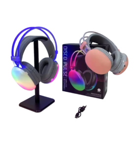 Ασύρματα ακουστικά Bluetooth LED - Headphones - PG580 - RGB - 212058 - Pink