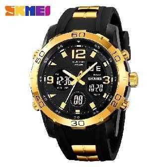Ψηφιακό/αναλογικό ρολόι χειρός – Skmei - 2102 - Gold/Black - Image 2