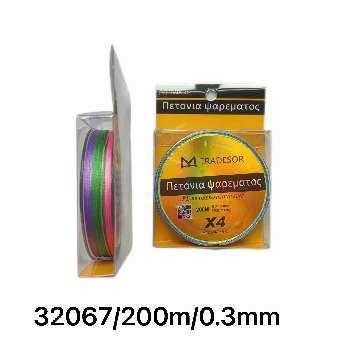 Πετονιά ψαρέματος - Νήμα πολύχρωμο - 200m - 0.3mm - 932067