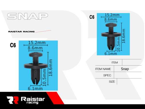 Σετ συνδετήρες αυτοκινήτου - 10pcs - R-F16101-06 - 180863 - Image 2
