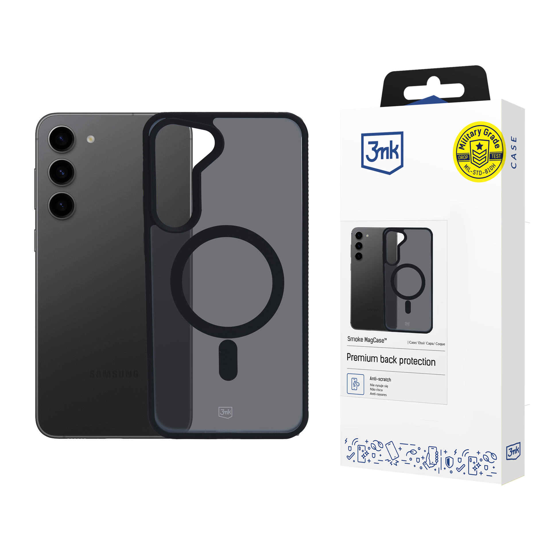 Samsung Galaxy S23 5G - 3mk Smoke MagCase