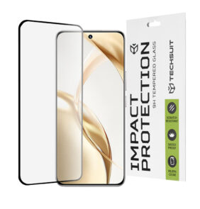 Techsuit - 111D Full Cover / Full Glue Glass / 3D Curved Screen - Honor 200 - Black