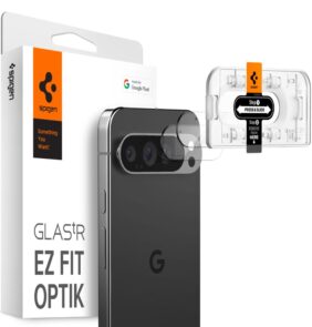 CAMERA COVER SPIGEN OPTIK.TR ”EZ FIT” CAMERA PROTECTOR 2-PACK GOOGLE PIXEL 9 PRO CRYSTAL CLEAR