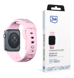 38/40/41/42 mm Powder Pink (small) - 3mk Silicone Watch Strap for Apple