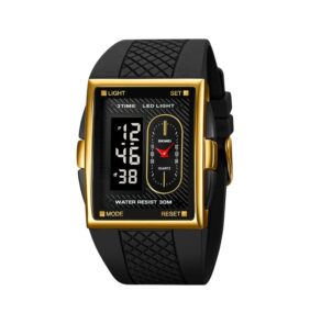 Ψηφιακό/αναλογικό ρολόι χειρός – Skmei - 2213 - Black/Gold/Black
