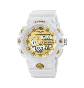 Ψηφιακό/αναλογικό ρολόι χειρός – Skmei - 2225 - White/Gold