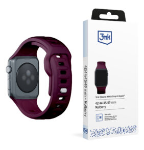 42/44/45/46/49 mm Mulberry (big) - 3mk Silicone Watch Strap for Apple