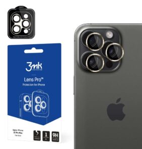 Apple iPhone 15 Pro Max - 3mk Lens Protection Pro Dark Gold