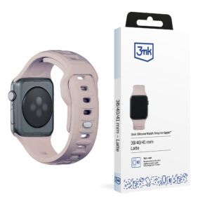 38/40/41/42 mm Latte (small) - 3mk Silicone Watch Strap for Apple