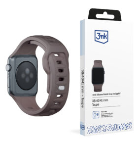 38/40/41/42 mm Taupe (small) - 3mk Silicone Watch Strap for Apple