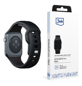 42/44/45/46/49 mm Black (big) - 3mk Silicone Watch Strap for Apple