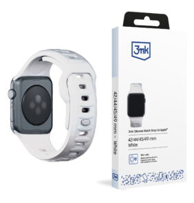 42/44/45/46/49 mm White (big) - 3mk Silicone Watch Strap for Apple
