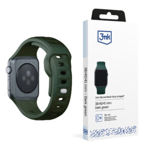 38/40/41/42 mm Dark Green (small) - 3mk Silicone Watch Strap for Apple