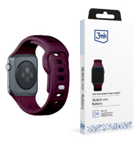 38/40/41/42 mm Mulberry (small) - 3mk Silicone Watch Strap for Apple