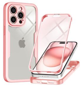 Techsuit - ColorVerse 360 Series + Screen Protector - iPhone 16 Pro Max - Pink