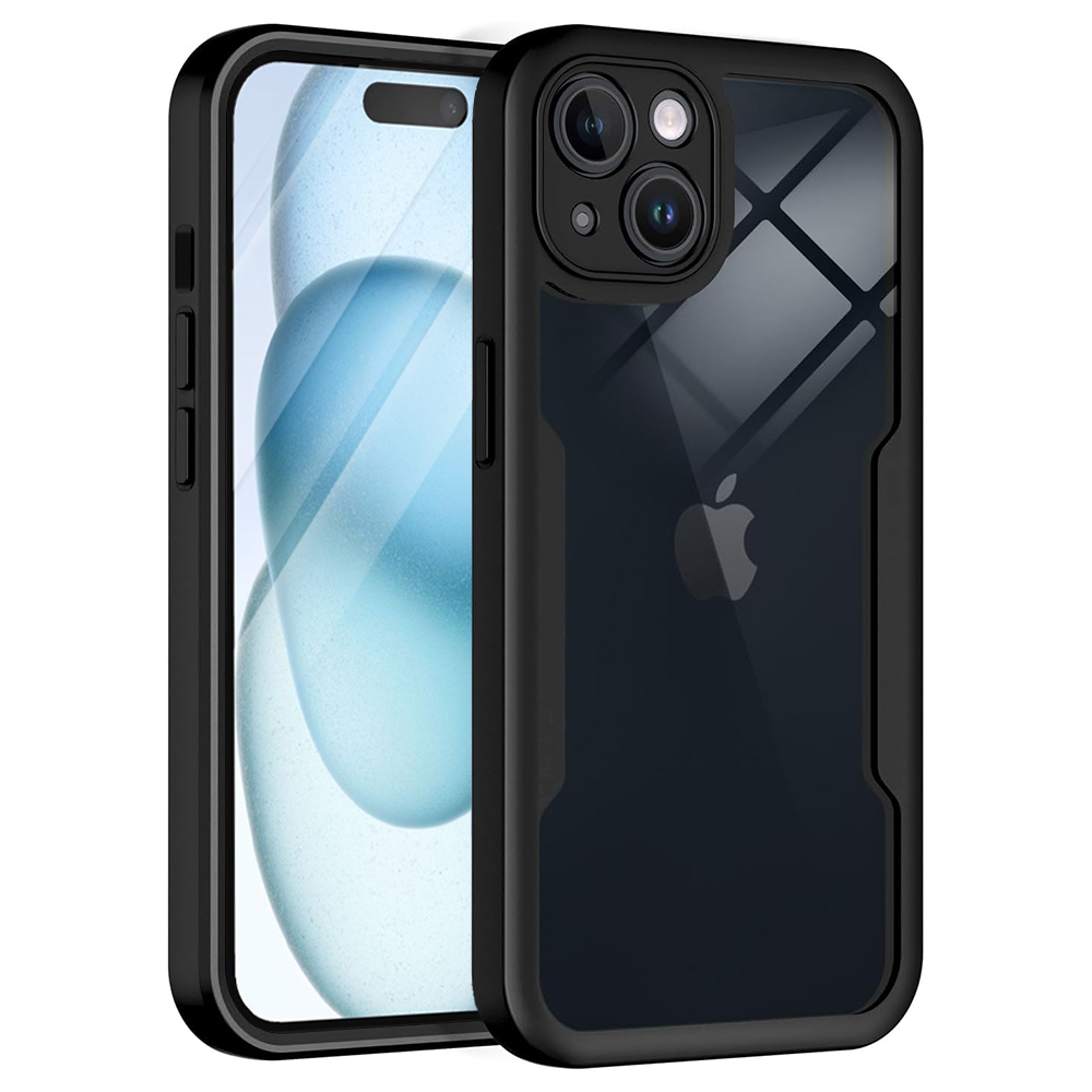 Techsuit - ColorVerse 360 Series + Screen Protector - iPhone 16 Plus - Black