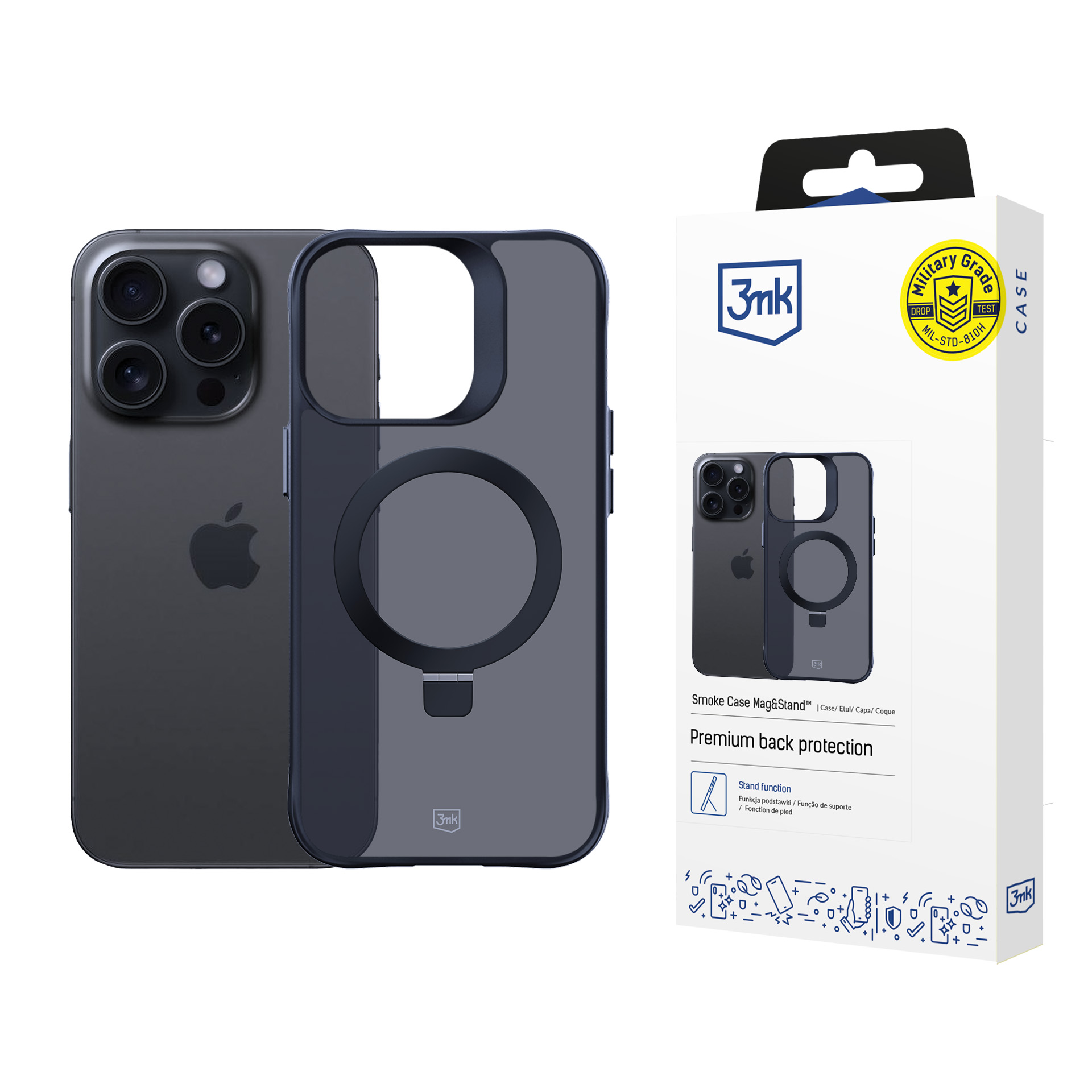 Apple iPhone 14 pro max - 3mk Smoke Case Mag&Stand