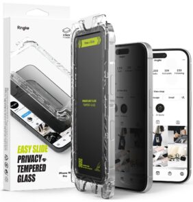 PRIVACY GLASS RINGKE EASY SLIDE 2-PACK IPHONE 16 PRO PRIVACY