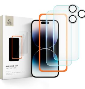 TEMPERED GLASS TECH-PROTECT SUPREME SET 3-PACK IPHONE 16 PRO CLEAR