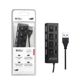 Αντάπτορας USB Hub με 4 θύρες και διακόπτες - 404P - 45cm - 095943