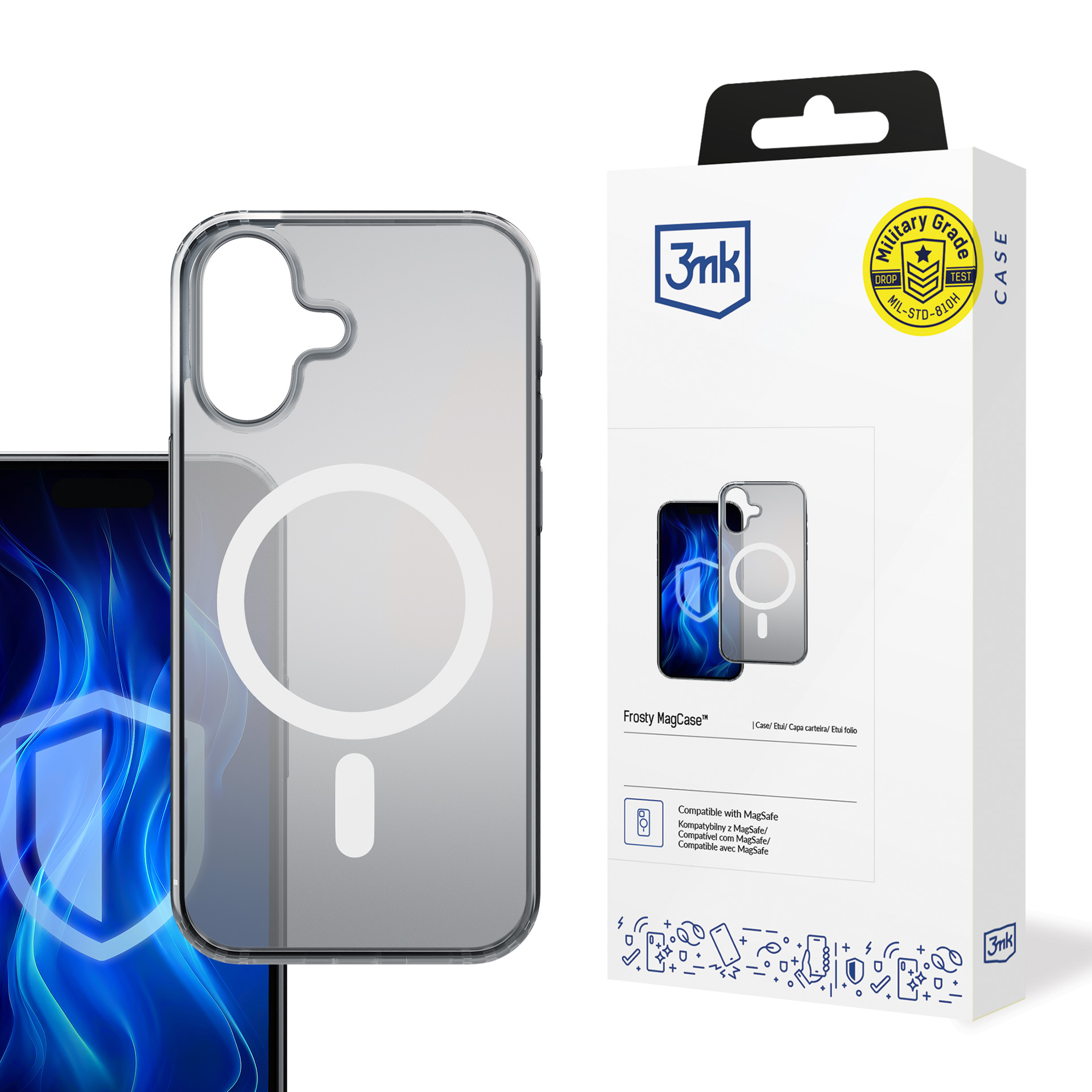 Apple iPhone 16 Plus - 3mk Frosty MagCase White