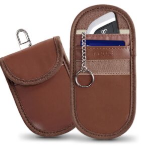 FARADAY CAGE TECH-PROTECT KLR100 POUCH KEYLESS RFID SIGNAL BLOCKER CASE ESPRESSO