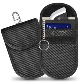 FARADAY CAGE TECH-PROTECT KLR100 POUCH KEYLESS RFID SIGNAL BLOCKER CASE CARBON BLACK